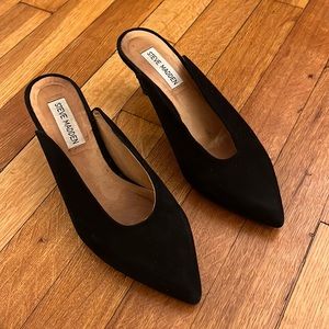 Steve Madden Black Kitten Mules Size 6